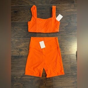 WILO Orange Two-Piece Activewear Set